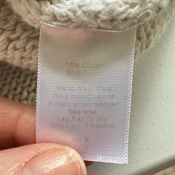 Talbots Woman Short Sleeve Knit Sweater Ivory Plus Size 1X Minimalist Neutral - Picture 5 of 6